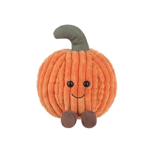 Image of Apricot Lamb Corduroy Naive Pumpkin Plushies Stuffed Animals for Kids, Soft Cute Plush Toys for Baby Girl and Boy, Fluffy Orange Food Vegetable 4.5 Inches
