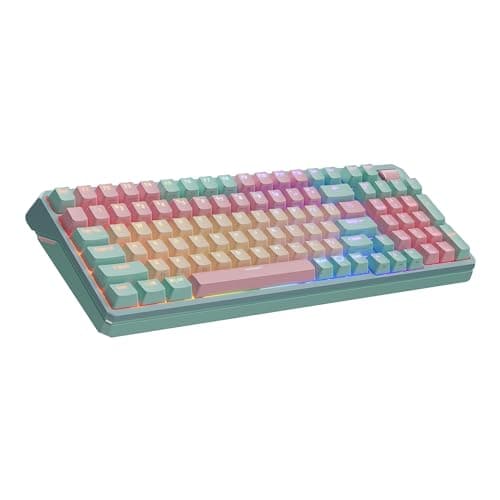 Image of Cooler Master MK770 Macaron Wireless Mechanical RGB Gaming Keyboard, Kailh Box V2 Click White Switches, Gasket Structure, Hot-Swappable, Bluetooth|2.4GHz, Tactile 3-Way Dial, QWERTY (MK-770-MCKW1-US)
