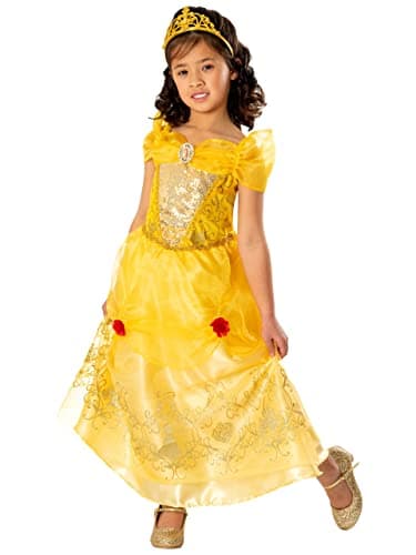 Image of Disney Girls Fancy Dress Belle Multicolour 9-10 Years