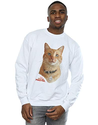 Image of Marvel Men's Captain Marvel Goose Photo Sweatshirt White XXX-Large