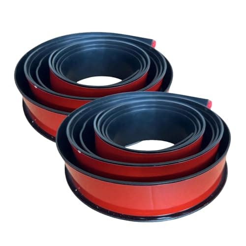 Image of 2Pcs 1.5m Universal Wheel Arch Trim, Car Wheel Fender, Auto Corner Rubber Protector Mat, Guard Anti-Collision Decals (Black)