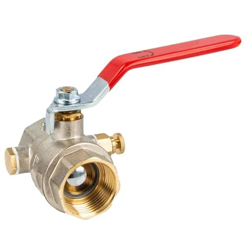 Image of Ball Valve with Drainage Size 1 - DN 25, Internal Thread on Both Sides