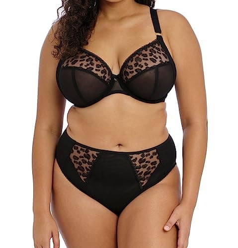Image of Elomi Women's Namrah Underwire Plunge Bra, Jet, 38E