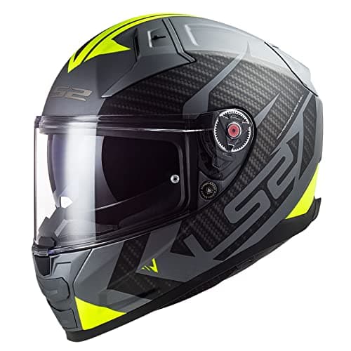 Image of LS2 VECTOR-II FF811 Splitter Full Face Motorbike Helmet Touring Rider Crash Safety On-Road Biker Protection ECE 22.06 DOT Approved, Matt Titanium Hi Viz Yellow (L)