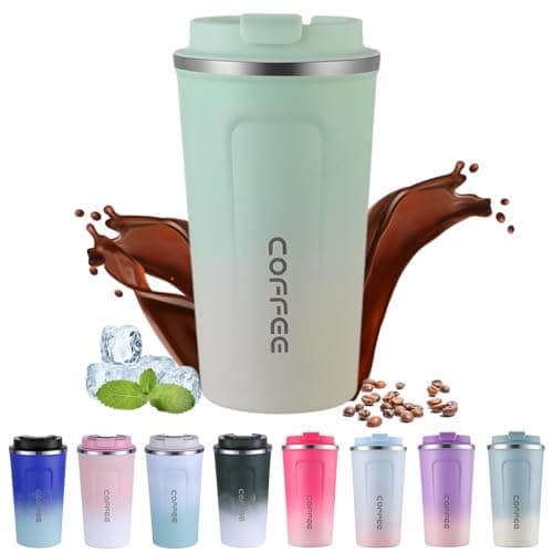Image of EACHPT Stainless Steel Thermal Travel Mug, 510ml Leakproof - Vacuum Insulated Coffee Cups for Hot & Cold Drinks/Tea