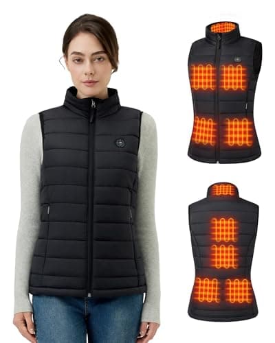 Image of GOTOBI Women's Heated Vest with 16000 mAh Power Bank Included, Ergonomics Heating System, Smart Temp Control, Lightweight Heated Jacket for Women,Black,M