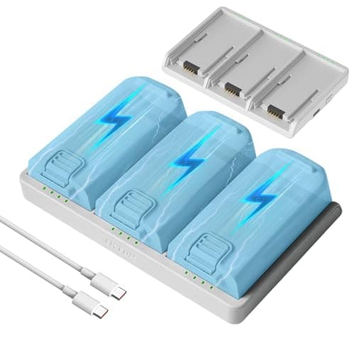 Image of LKTOP Neo Parallel Charging Hub for DJI, 65W Super-Fast Battery Charger USB-C Power Adapter for DJI Neo drone accessories with storage/output mode (charges 3 batteries Simultaneously: 45 min)
