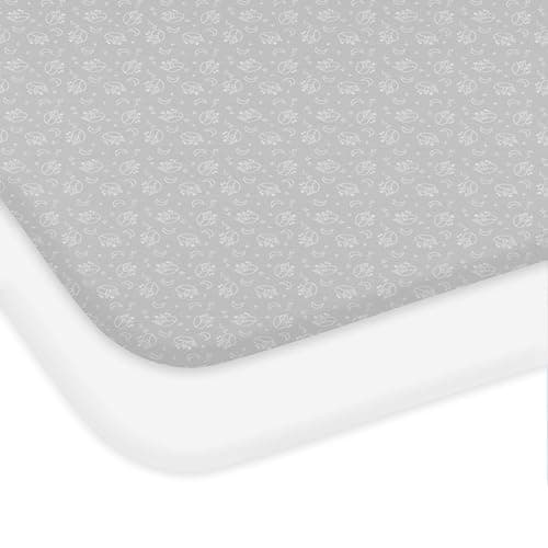 Image of Chicco Crib Set 2 Fitted Sheets for Next2Me Air/Magic, Grey Fox