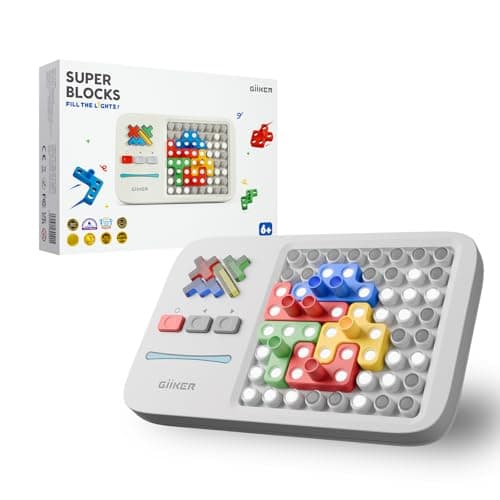 Image of GiiKER Super Blocks Puzzle Game, 1000+ Leveled Up Electronic Brain Game for Kids Boys and Girls, Handheld Brain Teaser Puzzle Travel Game, Educational Fun Birthday Gift Toys for Ages 6-12 Years Old