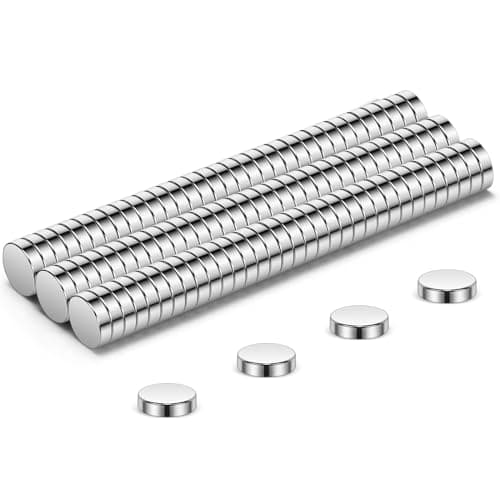 Image of Wukong Tiny Magnets 4mm X 1mm | 100 Pack, Small Strong Fridge Magnets, Round Miniature Mangets for Models Craft DIY Whiteboard Refrigerator Home Office
