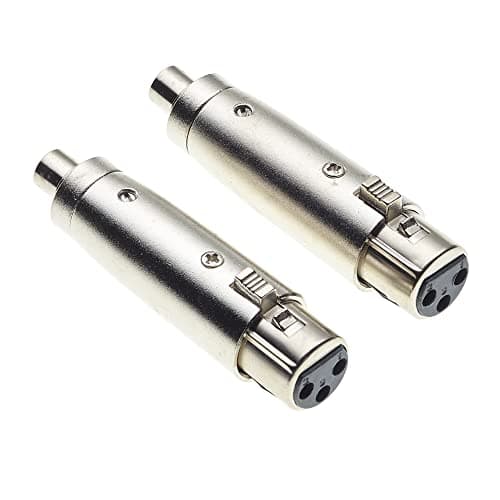 Image of Keple RCA to XLR Adapter - 3 Pole Pin XLR Socket Female to RCA Phono Socket Female Adaptor, Pack of 2