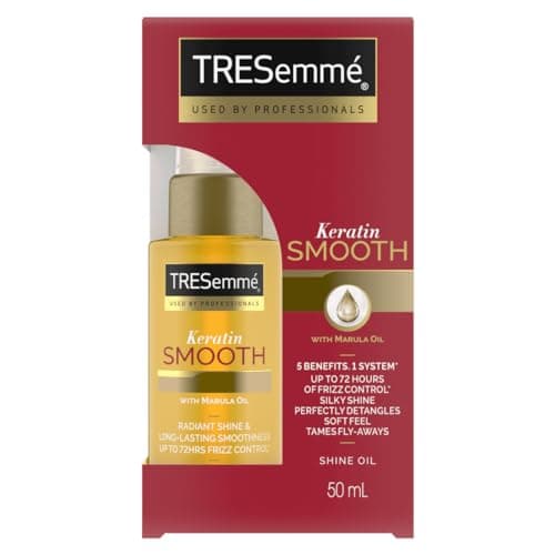 Image of TRESemmé Pro Collection Keratin Smooth Shine Oil with keratin and marula oil for soft, shiny, frizz-free hair 50 ml