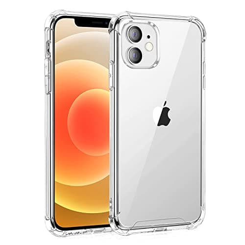 Image of Whioltl Compatible with Apple iPhone 12 and iPhone 12 Pro Case, Crystal Clear Phone Cover, Shock-Absorption Protective and Anti-Scratch, Basic Case for iPhone 12 - Transparent 6.1-Inch