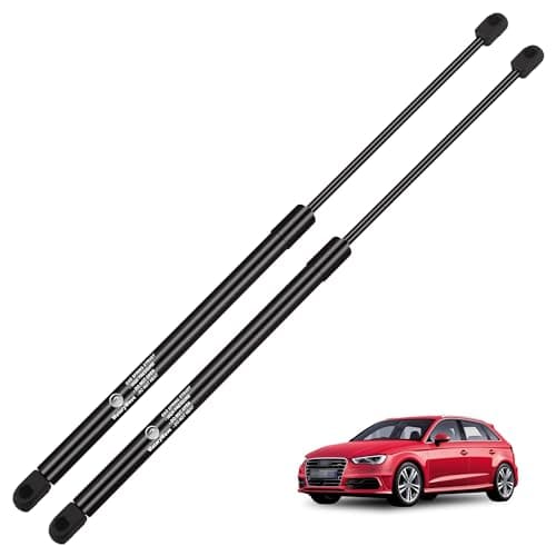 Image of WateryWave 2X Rear Tailgate Struts for 2004-2013 Audi A3 8PA Sportback Hatchback Car Boot Gas Springs 415N 530MM Black Gas Struts Boot Struts Shock Lift Support Replace #88P4827552B, 8P4827552C