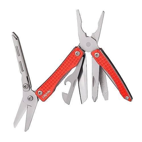 Image of NexTool Mini Flagship 10 in 1 Multitool, Multitool with Pliers, Camping Pliers, Can Opener, Scissors, Screwdriver, Bottle Opener for Camping, Outdoor Activities, Repairing, Hiking-Red