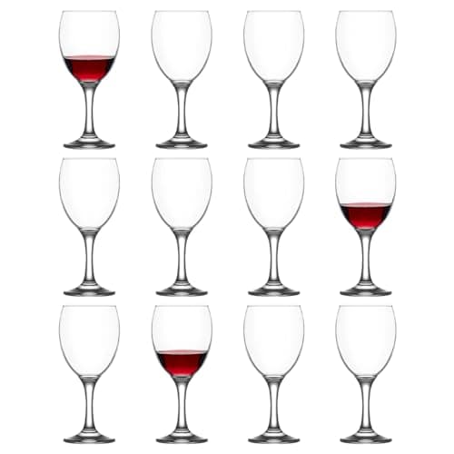 Image of LAV 12x 340ml Empire Wine Glasses - Small Dishwasher Safe Glass Wedding Christmas Birthday Party Drinking Glassware Goblet Gift Set