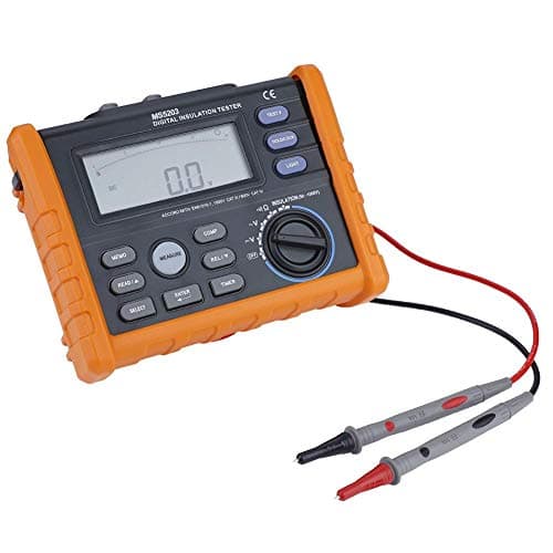 Image of insulation tester 1000v ◈ Resistance Meter, Akozon MS5203 Digital and Analog Display 50-1000V Insulation Resistance Tester Meter Automatic Calculation-AC and DC voltage Tester