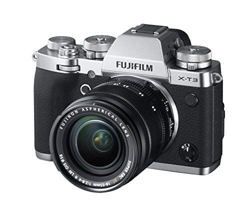 Image of FUJIFILM X-T3 with XF18-55mm lens - Silver (includes BC-W126S Battery Charger)