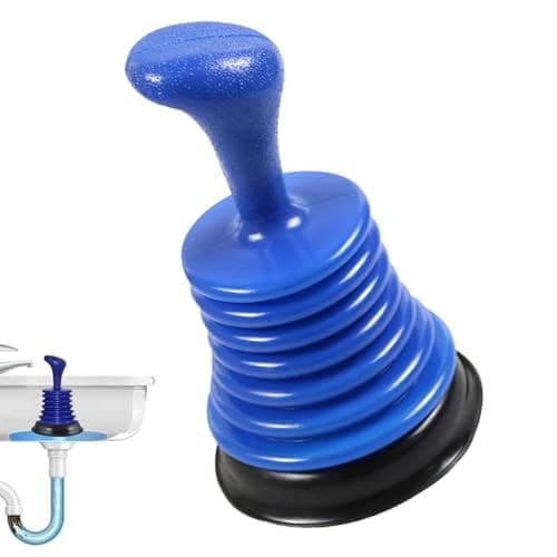 Image of Heavy Duty Sink Plunger – Powerful Drain Unblocker for Toilets, Sinks, Showers – Durable Rubber Cup with Strong Suction – Ergonomic Handle for Easy Use in Bathroom & Kitchen