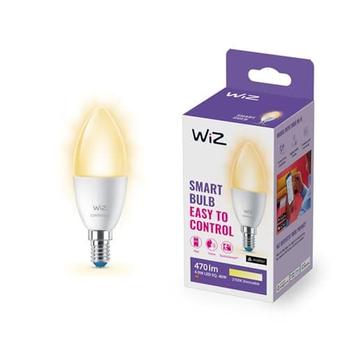 Image of WiZ Smart Candle LED Bulb, E14, Smart Dimming LED, Connected WiFi Works with Alexa, Google Assistant & HomeKit, App Control for Livingroom, Bedroom, Dining Room, Energy Monitoring