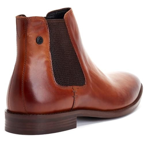 Image of Base London Mens Virgil Leather Ankle Chelsea Boots