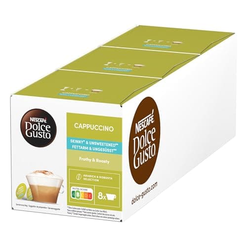 Image of NESCAFE Dolce Gusto Skinny Cappuccino, Pack of 3 (Total 48 Capsules, 24 Servings)