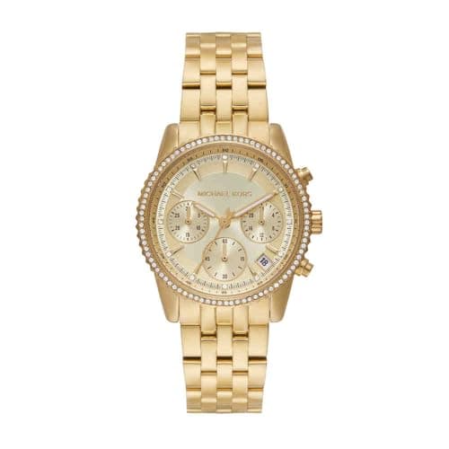 Image of Michael Kors Women's Mini Bryant Chronograph, Gold-Tone Stainless Steel Watch, MK7530
