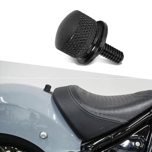 Image of ASUBHA Motorcycle Seat Bolt Screw, Seat Thumb Screw, 1/4"-20 Thread Stainless Knurled Fender Rear Seats Bolt, Motorcycle Parts Fit for Motorcycle Touring Softail Sportster Road Glide Ultra Glide