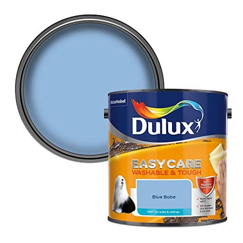 Image of Dulux Easycare Washable & Tough Matt Emulsion Paint For Walls And Ceilings - Blue Babe 2.5 Litres