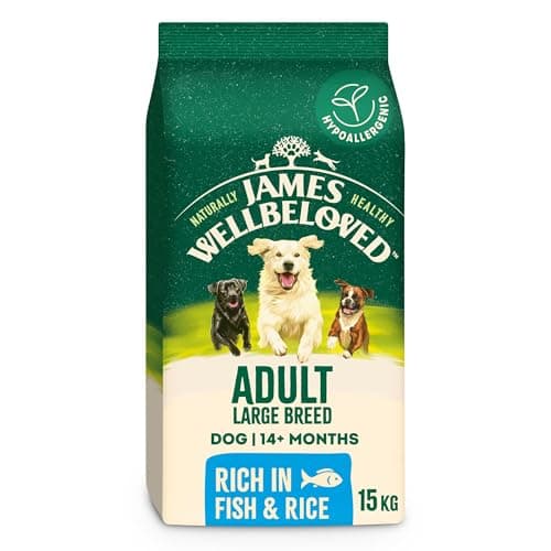 Image of James Wellbeloved Dog Adult Hypoallergenic Dry Food Large Breed Fish and Rice 15 kg