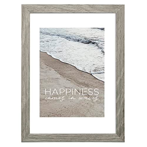 Image of Hama "Waves" Picture Frame 30 x 40 cm Wooden Frame Portrait Landscape Format for Hanging, Standing, Stand, Hanging Device, Picture Size 30 x 40 cm, Grey