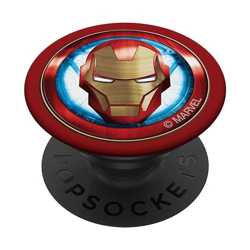 Image of PopSockets Marvel Iron Man Helmet Icon PopSockets PopGrip: Swappable Grip for Phones & Tablets