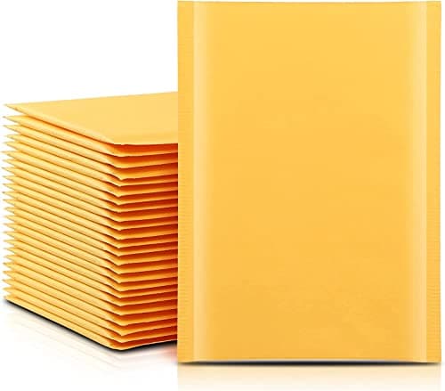 Image of NaXew Padded Envelopes A5, with Easy Tear Strip Peel + Seal Bubble Mailer Bags Postal Wrap Envelope Cushioned Protective Packaging 150 x 215 mm (Yellow A5, 10pcs)
