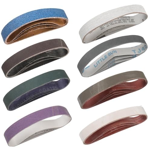 Image of Shineboc Sanding Belt 19 x 305 mm, 32 Pieces Grit 120/180/240/400/600/800/1000/3000