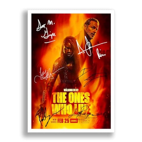 Image of Generic The Walking Dead: The Ones Who Live cast signed autograph poster photo print framed memorabilia tv show series gift Andrew Lincoln Danai Gurira (A4 poster only)