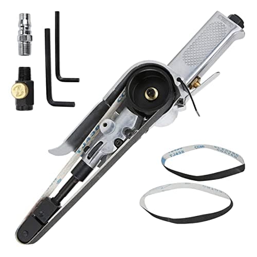 Image of GREENSAPPIRE Air Belt Sander 16000RPM – Pneumatic Finger Belt Grinder for Sanding & Polishing Wood, Iron, Aluminium & Metal
