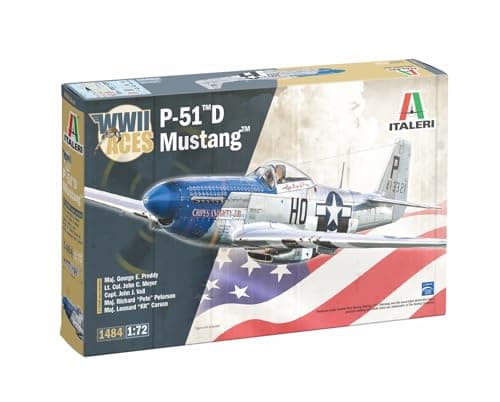 Image of Italeri 1484 P-51D Mustang WWII Aces 1:72 Model Kit