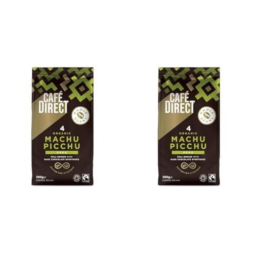 Image of Café Direct Fairtrade Machu Picchu Whole Bean Arabica Coffee 200 g (Pack of 2)