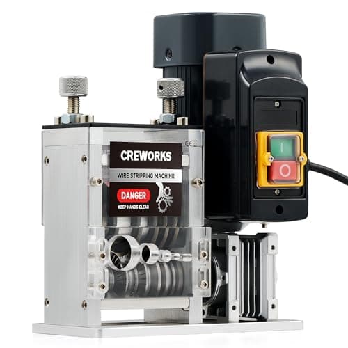 Image of CREWORKS Automatic Wire Stripping Machine, 5-Channel Electric Wire Stripper Machine for 1.5 to 30 mm Cables, 180W Cable Stripping Machine with 5 Blades, Electric Cable Stripper for Workshop Recycling