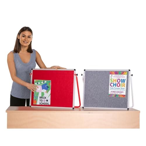 Image of Wonderwall Tabletop Grey Noticeboard, 500 x 600 mm, Lightweight and Portable - Ideal for Class, Office Presentation, Venues & Events