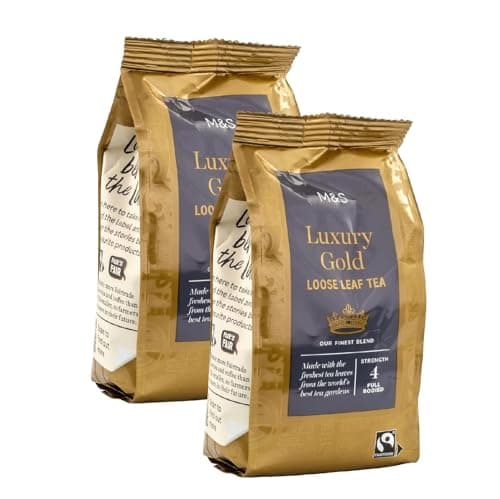 Image of M&S Luxury Gold Loose Leaf Tea, Full Bodied, Finest Blend, Strength 4, Fairtrade, 250g (2 Pack)