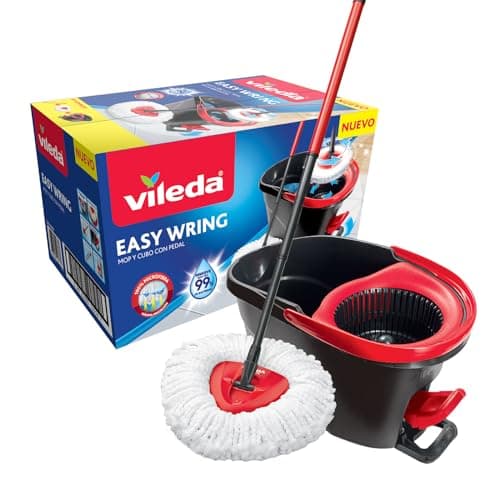 Image of Vileda Easy Wring and Clean Microfibre Mop and Bucket with Power Spin Wringer