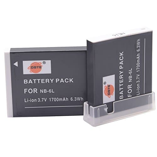 Image of DSTE 2PCS NB-6L Li-Ion Battery Compatible with Canon PowerShot X500,SD3500,SD4000,SX275,SX510,SX600,SX610,SX710