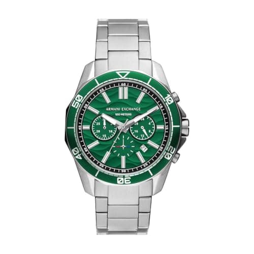 Image of Armani Exchange Watch For Men, Chronograph Movement and 44mm Case Size with Stainless steel, Leather or Silicone strap