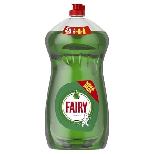 Image of Fairy Original Washing Up Liquid Green with LiftAction 1450 ml, No Soaking, No Grease, No Fuss