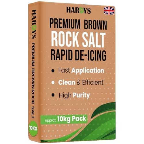 Image of Bag of Brown Grit Rock Salt, 10kg | Fast-Acting on Ice & Snow, Rock Salt for Weeds, De-Icing Driveway, Path, Road | Pure Deicer with Minimal Residue