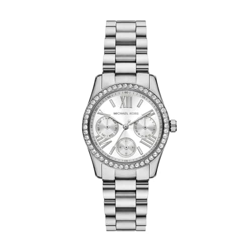 Image of Michael Kors Lexington Women's 34MM Silver-Tone Stainless Steel Watch, MK4979