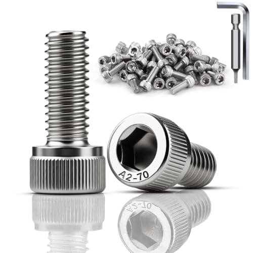 Image of TXXATX Pack of 120 Cylinder Head Screws M3 x 10 mm Screws Stainless Steel A2 V2A DIN 912 Hexagonal Screws Cylinder Screws with Hexagon Socket Full Thread Allen Screws for Mechanical Furniture Repair