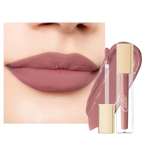 Image of Oulac Nude Pink Lipstick Matte for Women, Pink Nude Long Lasting Lip Stain, Waterproof Highly Pigmented Creamy Formula Lipsticks with Vitamin E, Vegan, 4.5ml M24