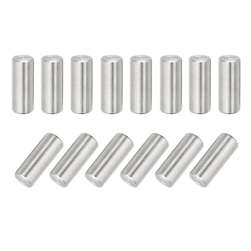Image of sourcing map 14Pcs Dowel Pin 10mm x 25mm Shelf Support Pin 304 Stainless Steel Shelf Pegs for Shelves Cabinets Furniture Nickel Plated, Silver Tone